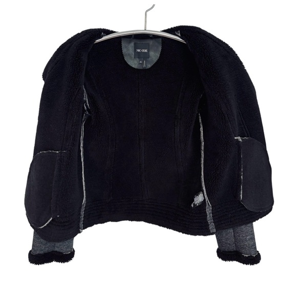 NWT NIC+ZOE Women's Black and Gray Teddy Jacket - Picture 8 of 11